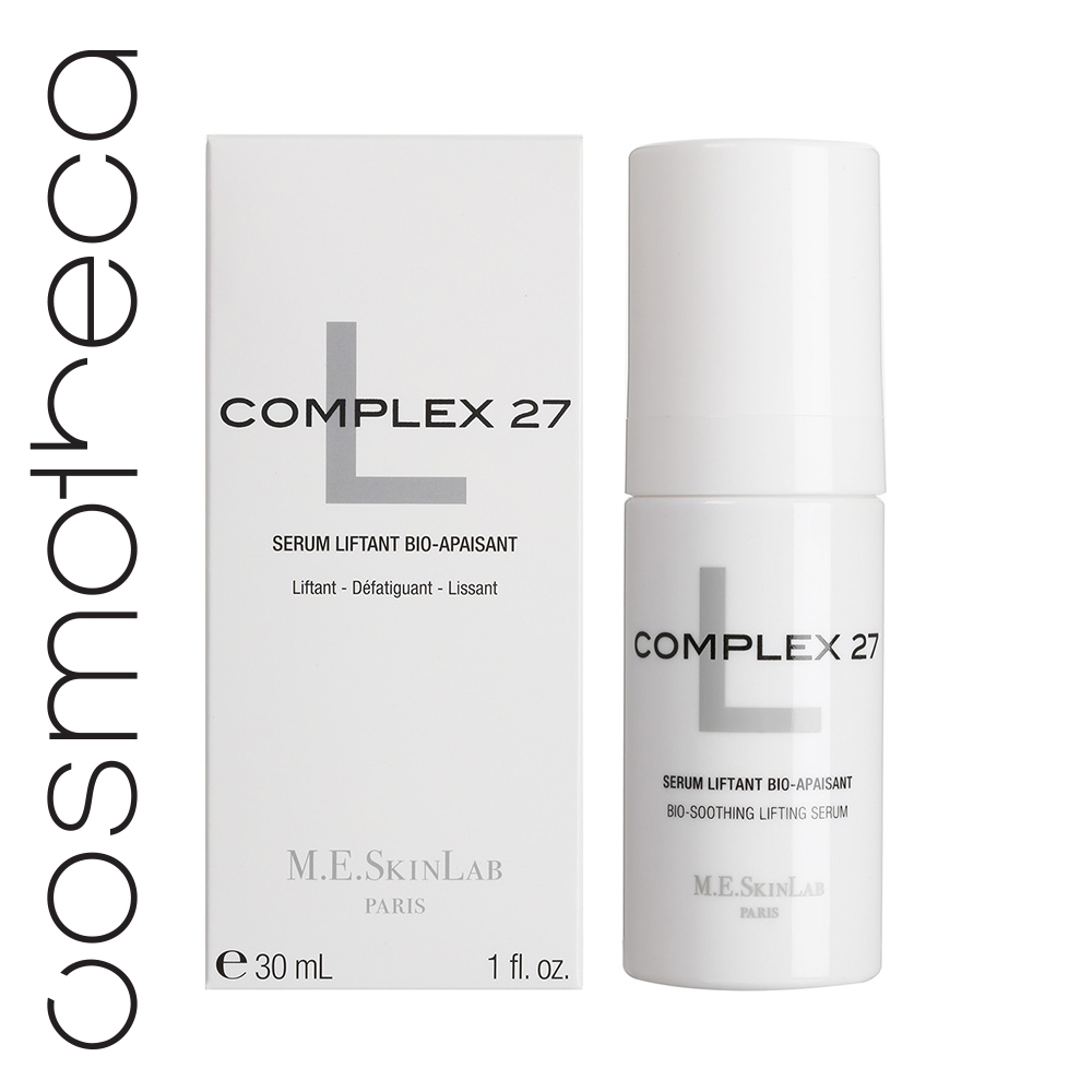 Cosmetics 27 Био-успокаивающая лифтинг сыворотка Complex 27 L 30 млCM27013 Cosmetics 27 Био-успокаивающая лифтинг сыворотка Complex 27 L 30 млCM27013• Успокаивает чувствительную и реактивную кожу. • Разглаживает кожу, более четкие черты лица • Лифтинг и возвращение объемов • Увлажнение, эластичность и сияние • 56% концентрированных активов ИСПОЛЬЗОВАНИЕ • Уставшая, дряблая кожа, подверженная стрессу • Небольшие раздражения, реактивность кожи, покраснения • Потеря тонуса, видимые морщины • После эстетического воздействия РЕЗУЛЬТАТЫ: • Кожа более упругая и мягкая, раздражение снято • Увлажненная и мягкая кожа, гладкая на вид, тонус возвращен, черты более четкие • Отсутствуют видимые признаки стресса