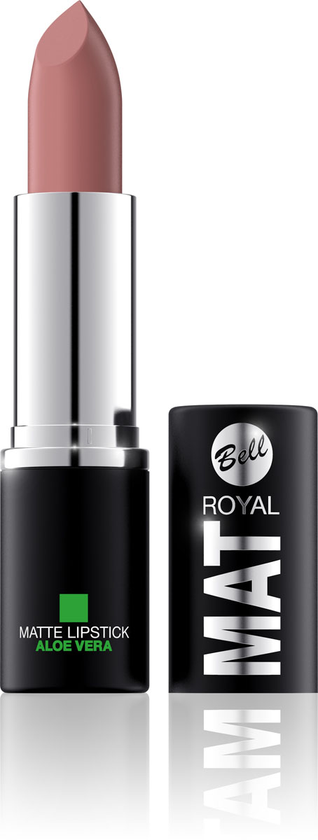 Bell Помада губная Матовая С Алоэ Вера Royal Mat Lipstick 4 грBpomRM005 Bell Помада губная Матовая С Алоэ Вера Royal Mat Lipstick 4 грBpomRM005Помада создает матовую поверхность и максимальную насыщенность цвета. Аппликация помады является исключительно нежной и легкой, создавая при этом матовый эффект. Формула, содержащая регенерирующие компоненты алоэ дополнительно питает и ухаживает за губами. Благодаря высокому содержанию пигментов и стойкой формуле помада держится на губах долгое время. Для матового эффекта и увлажнения губ. Способ применения: Нанести на губы по контуру
