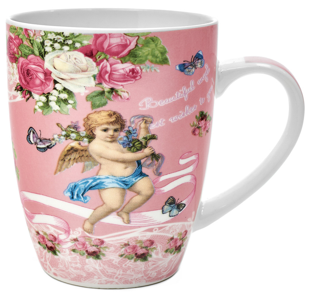 Кружка Walmer Angels, цвет: розовый, 340 млW16061034 Кружка Walmer Angels, цвет: розовый, 340 млW16061034Кружка Walmer Angels, выполненная из костяного фарфора, станет отличным тематическим сувениром на День Ангела или крещение ребенка. Такой подарок будет напоминать о радостном событии долгие годы. Изделие дополнено эргономичной ручкой. Такой подарок не только порадует своей практичностью, но и станет приятным сувениром для ваших близких. А оригинальное оформление кружки добавит ярких эмоций.