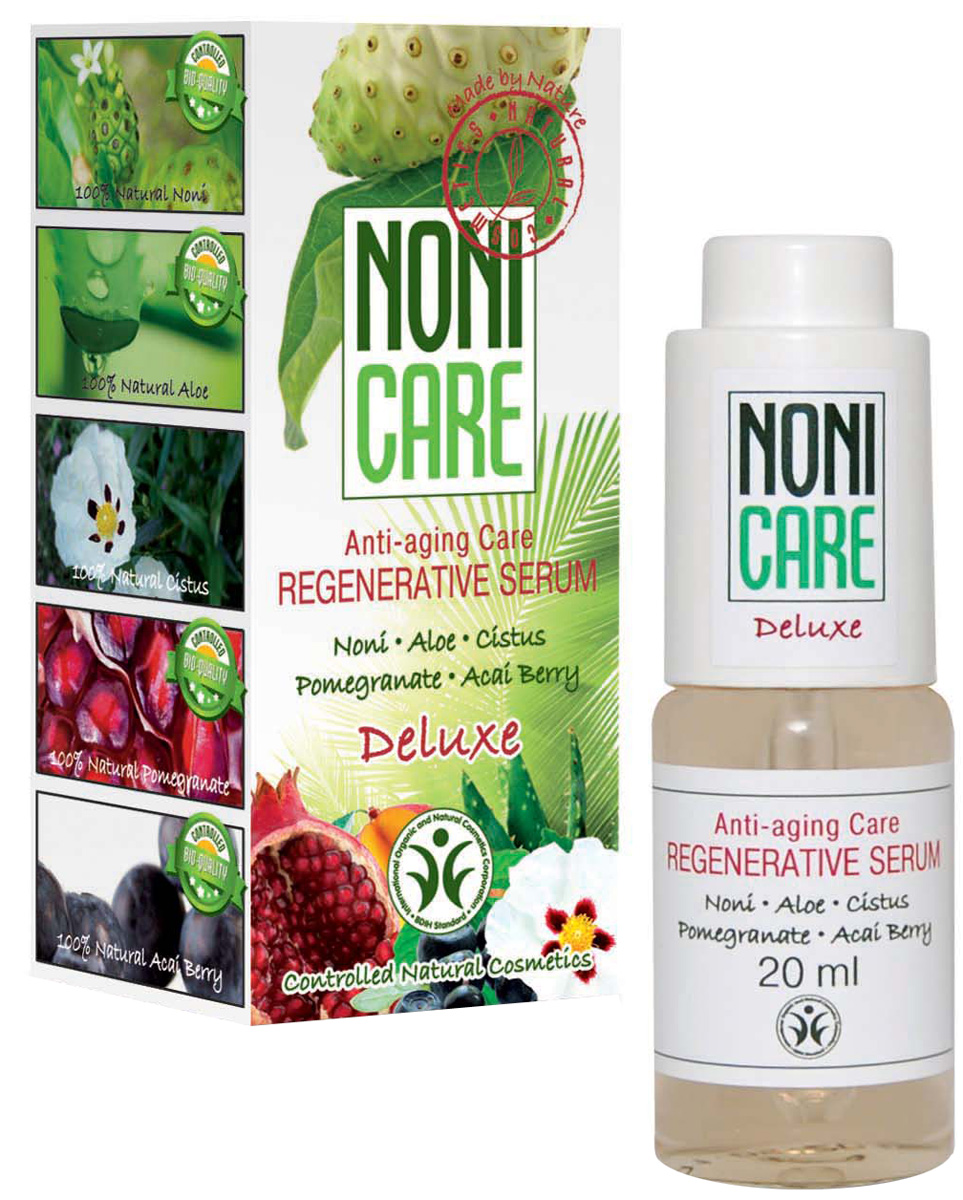 Nonicare Восстанавливающая сыворотка Deluxe - Regenerative Serum 20 мл4260254460319 Nonicare Восстанавливающая сыворотка Deluxe - Regenerative Serum 20 мл4260254460319Высококонцентрированное средство с активной антивозрастной восстанавливающей формулой. Уникальный состав сыворотки эффективно борется с признаками старения кожи и является идеальным средством профилактики появления морщин. Сыворотка минимизирует и предотвращает появление морщин и заломов, в том числе мимических. Выравнивает рельеф и тон кожи, оказывает лифтинговое действие. Сок Нони снимает усталость и напряжение кожи, оказывает антистрессовое действие, запускает процессы регенерации. Экстракт ладанника нейтрализует свободные радикалы, оказывая мощное антиоксидантное действие, замедляет процессы старения кожи. Натуральные экстракты экзотических фруктов и ягод улучшают микроциркуляцию и гидробаланс. Экстракты карликовой пальмы, ягод асаи и граната активизируют синтез коллагеновых и эластиновых волокон, увеличивая упругость и пластичность кожи, восстанавливая её структуру и укрепляя овал лица. Кожа становится более плотной, наполненной и подтянутой. Регулярное курсовое применение...