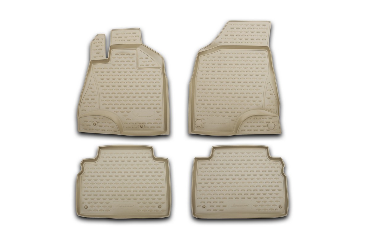 Коврики в салон FORD Escape 2007->, 3 шт. (полиуретан, бежевые)NLC.16.24.212 Коврики в салон FORD Escape 2007->, 3 шт. (полиуретан, бежевые)NLC.16.24.212Коврики в салон не только улучшат внешний вид салона вашего автомобиля, но и надежно уберегут его от пыли, грязи и сырости, а значит, защитят кузов от коррозии. Полиуретановые коврики для автомобиля гладкие, приятные и не пропускают влагу. Автомобильные коврики в салон учитывают все особенности каждой модели и полностью повторяют контуры пола. Благодаря этому их не нужно будет подгибать или обрезать. И самое главное — они не будут мешать педалям. Полиуретановые автомобильные коврики для салона произведены из высококачественного материала, который держит форму и не пачкает обувь. К тому же, этот материал очень прочный (его, к примеру, не получится проткнуть каблуком). Некоторые автоковрики становятся источником неприятного запаха в автомобиле. С полиуретановыми ковриками Novline вы можете этого не бояться. Ковры для автомобилей надежно крепятся на полу и не скользят, что очень важно во время движения, особенно для водителя. Автоковры из полиуретана...