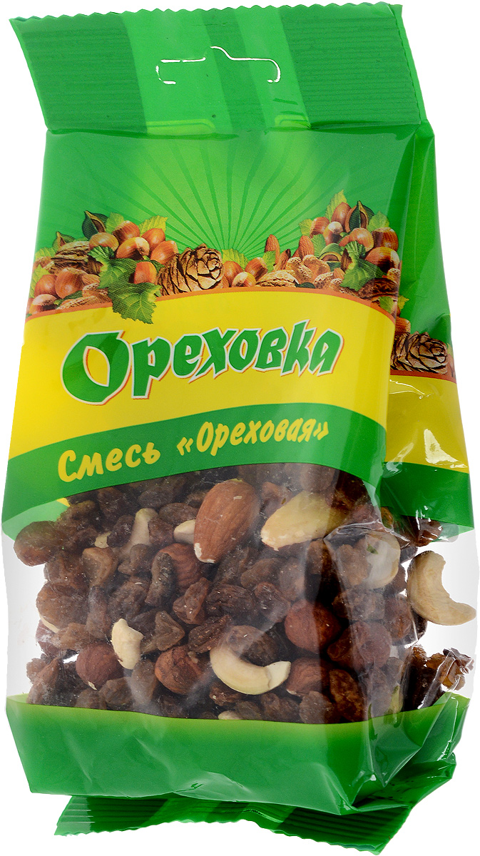 Ореховка смесь ореховая, 190 г0120710 Ореховка смесь ореховая, 190 г0120710Отменный кешью, вкуснейший фундук и хрустящий миндаль образуют восхитительное ассорти, которое может стать вкусной составляющей сбалансированного питания благодаря высокому содержанию витамина Е и магния.