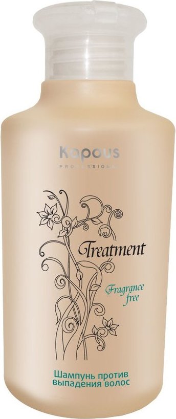 Kapous Treatment Шампунь против выпадения волос 250 млFS-00897 Kapous Treatment Шампунь против выпадения волос 250 млFS-00897Шампунь против выпадения волос серии Kapous Treatment - это интенсивный шампунь, который содержит эффективные ингредиенты и натуральные лечебные экстракты для предотвращения выпадения волос. Экстракт шишек хмеля укрепляет волосяные луковицы, предотвращает выпадение волос, улучшает обменные процессы в эпидермисе, стимулирует местное кровообращение и лимфоток.Комбинация аминокислот восстанавливает структуру волос, питает волосы витаминами и микроэлементами необходимыми для их роста, тем самым придает им здоровый внешний вид, эластичность и блеск. Входящая в состав молочная кислота обладает антисептическим и бактерицидным действием, успокаивает кожу головы и обеспечивает нормальный рост здоровых волос. Волосы становятся более сильными и эластичными.