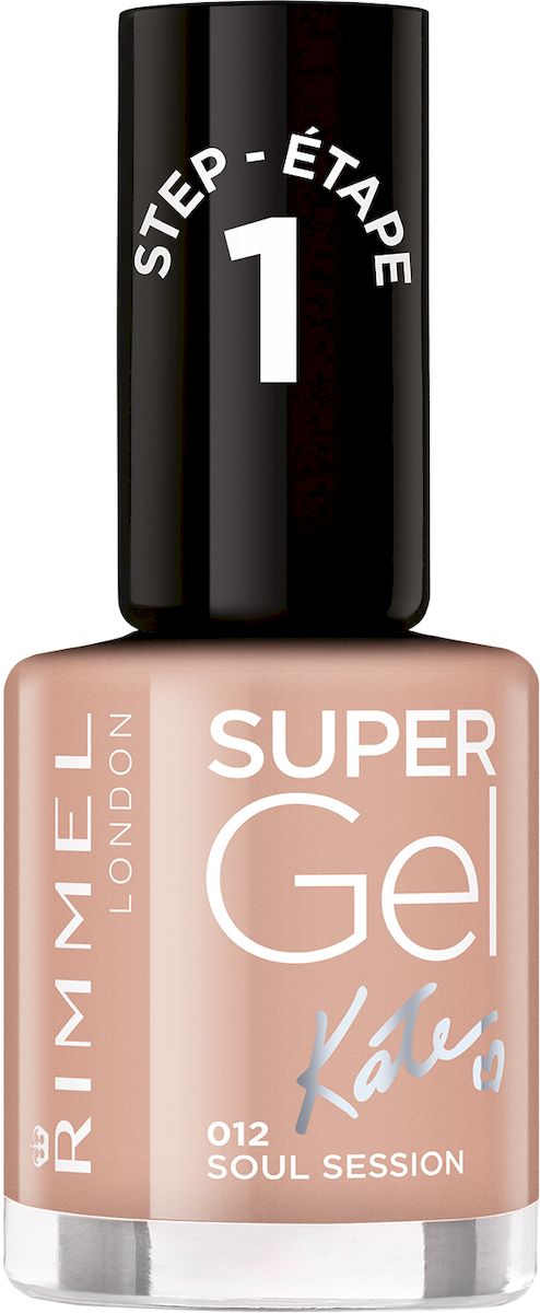 Rimmel Super Gel Kate nail polish Гель-лак для ногтей, тон 012 темный нюд, 12 мл34776273012 Rimmel Super Gel Kate nail polish Гель-лак для ногтей, тон 012 темный нюд, 12 мл34776273012Коллекция эксклюзивных оттенков от Кейт Мосс для еще более модного гелевого маникюра! STEP 1. Скажите Да! технологиям салонного маникюра у вас дома! БЕЗ УФ-ламп, БЕЗ спешки, БЕЗ огромных затрат и БЕЗ вреда для ногтей! Всего 2 простых шага для гелевого маникюра: нанесите 2 слоя гель-лака на ногти, затем нанесите 1 слой верхнего покрытия. STEP 1 обеспечит базовое покрытие и непревзойденный цвет!