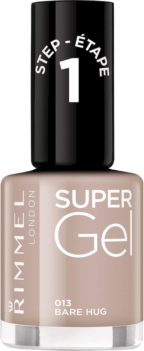 Rimmel Super Gel Nail polish Гель-лак для ногтей, тон 013 тауповый, 12 мл34776273013 Rimmel Super Gel Nail polish Гель-лак для ногтей, тон 013 тауповый, 12 мл34776273013Коллекция эксклюзивных оттенков от Кейт Мосс для еще более модного гелевого маникюра! STEP 1