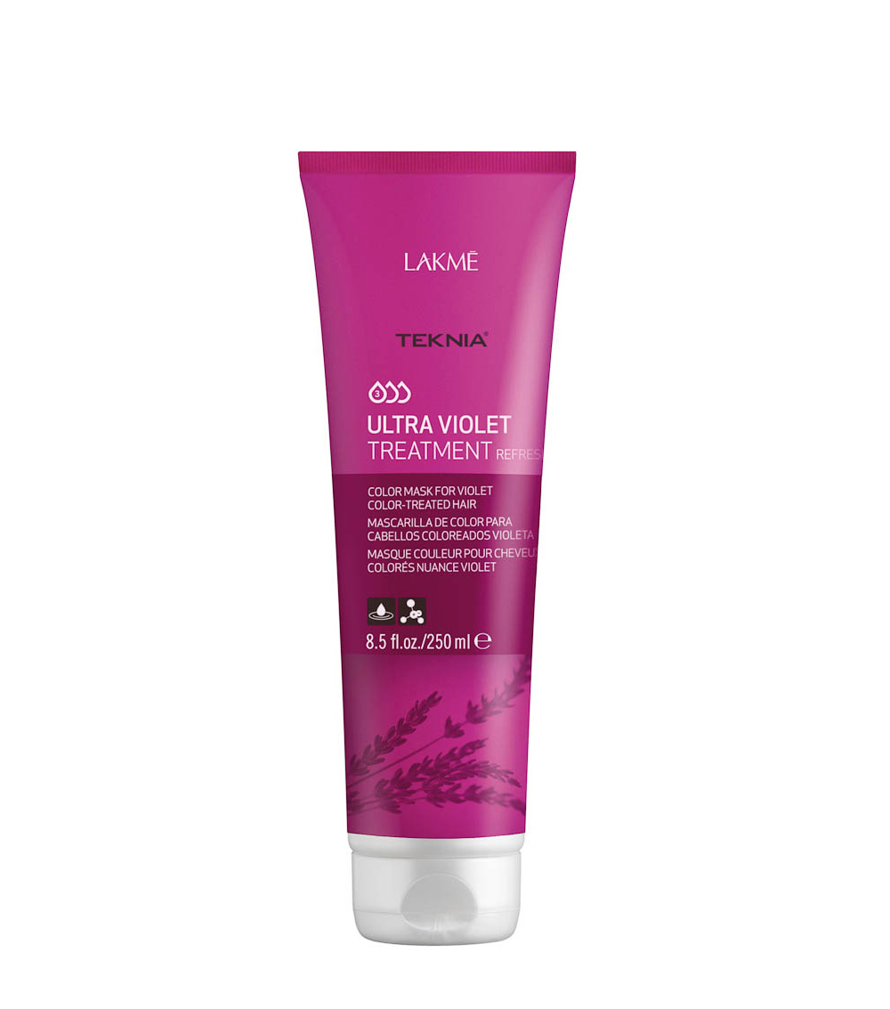 Lakme Средство для поддержания оттенка окрашенных волос Фиолетовый Treatment, 50 мл47233 Lakme Средство для поддержания оттенка окрашенных волос Фиолетовый Treatment, 50 мл47233Восстанавливает и защищает волокна волос. Придает интенсивный блеск и продлевает насыщенность цвета. Активные вещества: - Цветы лаванды. Оказывает антиоксидантное действие, защищает от стресса, вызванного воздействием окружающей среды, и свободных радикалов. Результат: мягкие, легко укладывающиеся волосы с насыщенным цветом. - Ceramide Rebuild System. Действует как клеточный цемент волокон кератина и улучшает структуру поврежденных волос. Результат: восстанавливает волокно волос изнутри - Катионные красители придают цвет. Результат: волосы вновь обретают яркий цвет и богатство оттенков. Содержит WAA™: Натуральные аминокислоты пшеницы, ухаживающие за волосами изнутри. Комплекс с высокой увлажняющей способностью. Аминокислоты глубоко проникают в волокна волос и увлажняют их, восстанавливая оптимальный уровень увлажнения. Волосы вновь обретают равновесие, а также блеск, мягкость и гибкость, присущие здоровым волосам. Без парабенов • Без ПЭГ • Без минеральных масел.