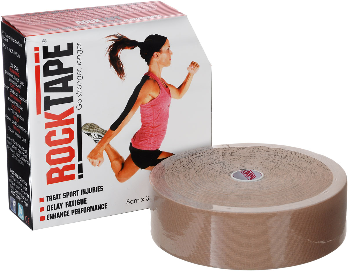 Кинезиотейп Rocktape Bulk, цвет: телесный, 5 см х 32 мAP02013 Кинезиотейп Rocktape Bulk, цвет: телесный, 5 см х 32 мAP02013Кинезиотейп Rocktape Bulk, выполненный из хлопка и нейлона, предназначен для снятия отеков и рассасывания гематом. Уменьшает мышечную усталость и способствует притоку крови для более быстрого восстановления. Изделие имеет плотную волнообразную структуру ткани. Не содержит латекса и цинка, водостойкий.