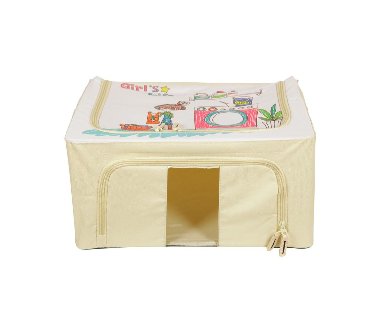 Кофр для храненияHomeMaster, с металлическим каркасом, цвет: бежевый, 39 х 29 х 20 смMF001 Кофр для храненияHomeMaster, с металлическим каркасом, цвет: бежевый, 39 х 29 х 20 смMF001Кофр с металлическим проволочным каркасом обеспечит бережное хранение вещей и позволит организовать внутреннее пространство вашего дома. Вы всегда быстро найдете нужную вещь благодаря прозрачному окошку, а двойные замки-молнии с верхней и боковой сторон обеспечат удобный доступ к содержимому.