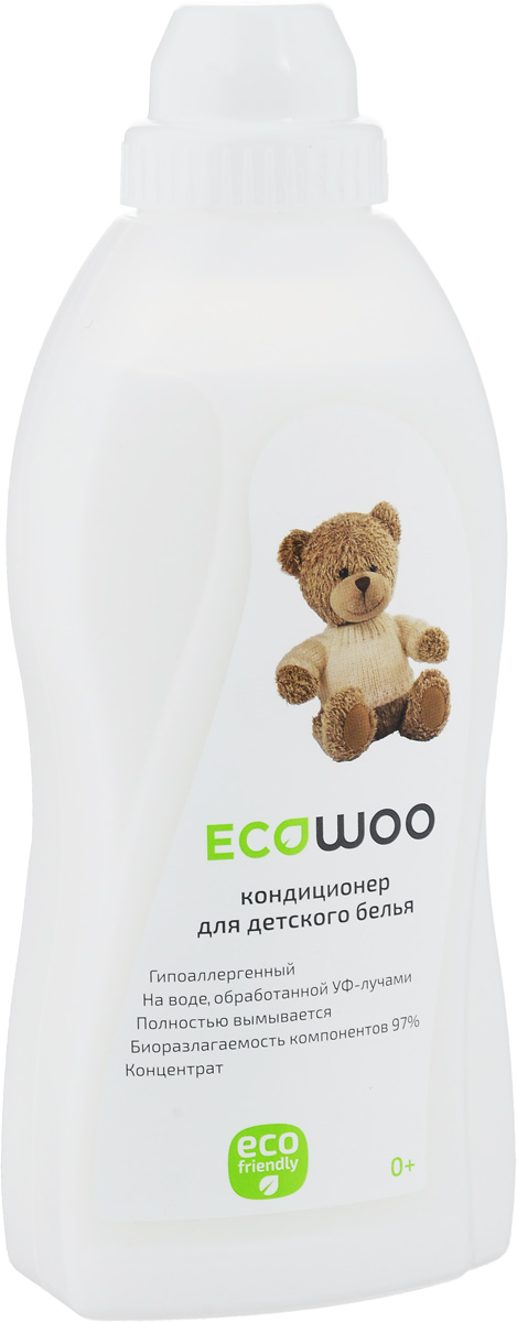 Кондиционер-ополаскиватель для детского белья EcoWoo, 700 млЕ096274 Кондиционер-ополаскиватель для детского белья EcoWoo, 700 млЕ096274Деликатный кондиционер-ополаскиватель EcoWoo предназначен для белья малышей с первых дней жизни. Используется для смягчения и уменьшения износа детской одежды и белья из всех видов тканей. Сохраняет яркость красок. Облегчает глаженье белья. Тонкий гипоаллергенный аромат не раздражает чувствительное детское обоняние. Деликатный кондиционер-ополаскиватель EcoWoo рекомендован не только для детей, но и для взрослых с чувствительной кожей, склонной к аллергии и раздражению. Экологически безопасен для вас и вашего дома. Подходит как для ручной стирки, так и для стиральных машин любого типа. Товар сертифицирован.