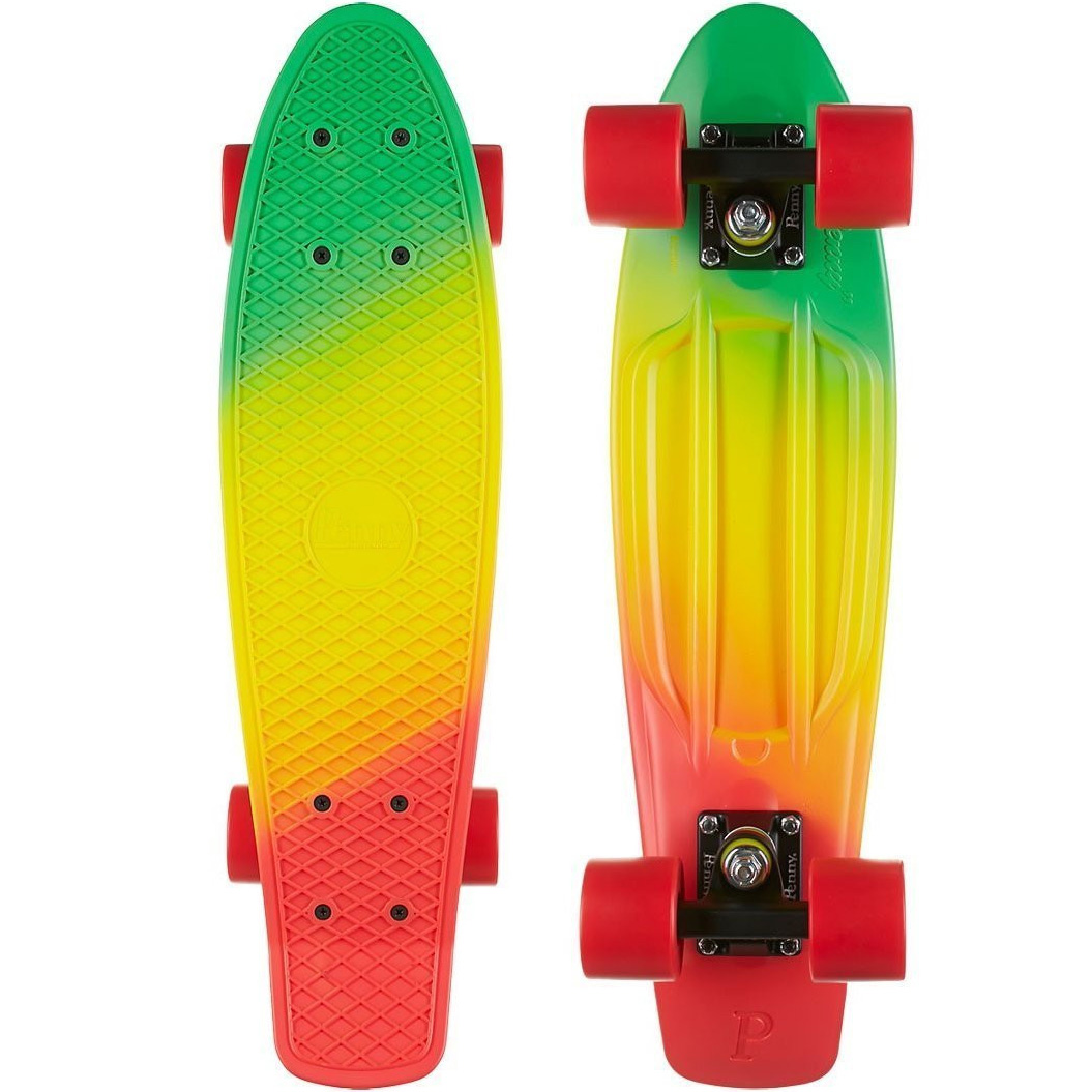 Пенни борд Penny Original 22 LTD, цвет: Jammin FadePNYCOMP226 Пенни борд Penny Original 22 LTD, цвет: Jammin FadePNYCOMP226Penny продукт 12-ти летнего опыта в производстве скейтбордов Бена Маккея. В Penny он вложил все что знал о дизайне и производстве, чтобы придумать качественную, крепкую, фановую и цветную виниловую доску пенни. PENNY комплект лонгборд для детей от 4-х лет. Предназначен для активного отдыха.