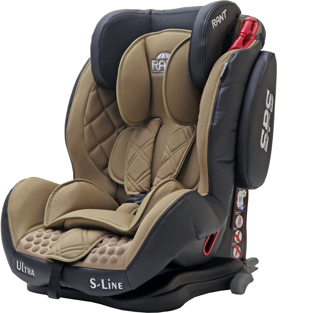 Rant Автокресло Ultra Isofix цвет кофейный от 9 до 36 кг4650070980595 Rant Автокресло Ultra Isofix цвет кофейный от 9 до 36 кг4650070980595Автокресло Rant Ultra - универсальное автокресло, предназначенное для детей весом от 9 до 36 кг (приблизительно с 9 месяцев до 12 лет). Это удобная, комфортная модель с хорошим уровнем безопасности. Корпус автокресла выполнен из ударопрочного пластика. Усиленная система боковой защиты SPS обеспечивает дополнительную защиту при боковых ударах. Система крепления автокресла оснащена фиксаторами для штатного ремня, делающими установку автокресла максимально надежной. Подголовник автокресла - объемный, глубокий. Высота регулируется в трех положениях. На подголовнике расположены направляющие для штатного ремня безопасности (используются в весовой категории от 15 кг, когда ребенок удерживается в кресле уже штатным ремнем безопасности, а не внутренними ремнями). Внутренние пятиточечные ремни безопасности с мягкими плечевыми накладками надежно удерживают малыша в автокресле. Ремни интегрированы в подголовник, регулируются по высоте одновременно с поднятием подголовника. Имеют...