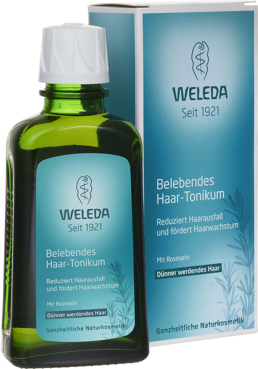 Weleda Средство для роста волос, укрепляющее, с розмарином, 100 мл9571 Weleda Средство для роста волос, укрепляющее, с розмарином, 100 мл9571Укрепляющее средство Weleda для роста волос с розмарином уменьшает выпадение волос и стимулирует рост. Средство Weleda с маслом розмарина и ценными экстрактами очитка и листьев хрена улучшает питание корней волос, уменьшает выпадение и стимулирует естественный рост волос, укрепляет волосы и поддерживает здоровье кожи головы. Свежий аромат розмарина придает продукту особенную нотку. Подходит для восстановления волос после родов и кормления грудью. Не содержит ингредиентов на основе минеральных масел, а так же синтетических ароматизаторов, красителей и консервантов. Не содержит силикона. Протестировано дерматологами. Товар сертифицирован.