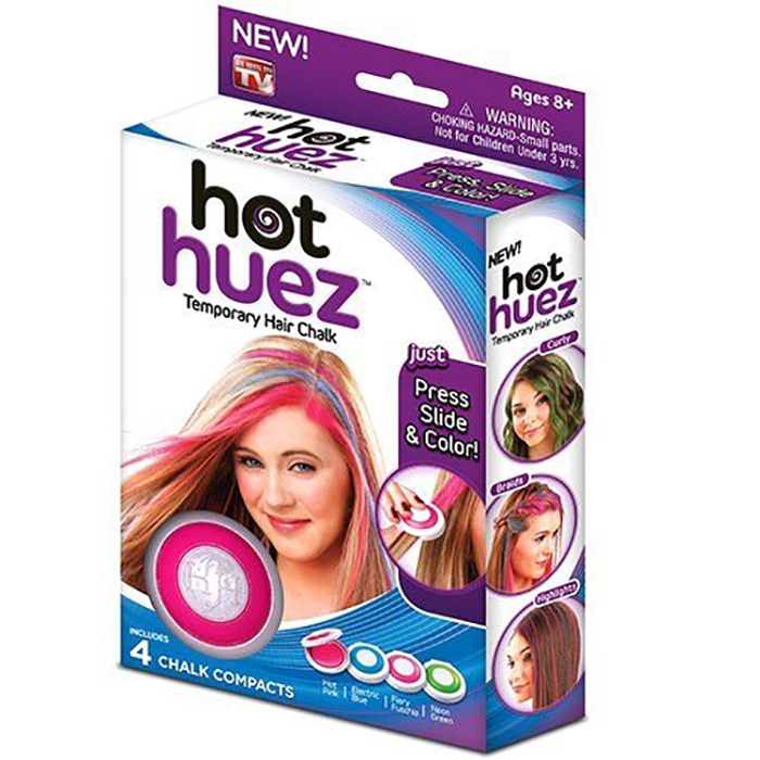 Hot Huez Мгновенная краска для волос, 4 цветаКДВ Hot Huez Мгновенная краска для волос, 4 цветаКДВНаскучил свой цвет волос, но не хочется портить волосы краской? На помощь придут мелки для временной окраски – безопасный и быстрый способ изменить Ваш образ! Чудо-мелки особенно актуальны для ярких личностей, которые хотят меняться ежедневно, при этом не портя волосы и не затрачивая много времени на покраску.