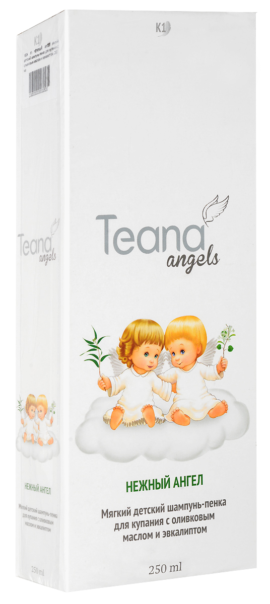 Teana Шампунь-пенка детский Нежный ангел, мягкий, с оливковым маслом и эвкалиптом, 250 млК1 Teana Шампунь-пенка детский Нежный ангел, мягкий, с оливковым маслом и эвкалиптом, 250 млК1Детский шампунь-пенка смягчает кожу, препятствует потере влаги, не забивая поры. Окутывая нежной пеной волосики малыша, он бережно очищает кожу головы и тела, питая и насыщая полезными веществами. Шампунь-пенка обладает нейтральным уровнем рН, не вызывает аллергии. Ухаживает бережно и активно, не раздражая глазки, а эвкалипт способен превратить обычное купание в настоящий сеанс ароматерапии, который успокоит малыша и подарит ему крепкий, здоровый сон. Волосы малыша наполняются естественной влагой, становятся послушными, уменьшается спутанность, сохраняется природная мягкость. Кожа насыщается полезными компонентами, уже после первого применения уменьшается раздражение, улучшается состояние кожи. Подходит для детей с рождения. Товар сертифицирован.