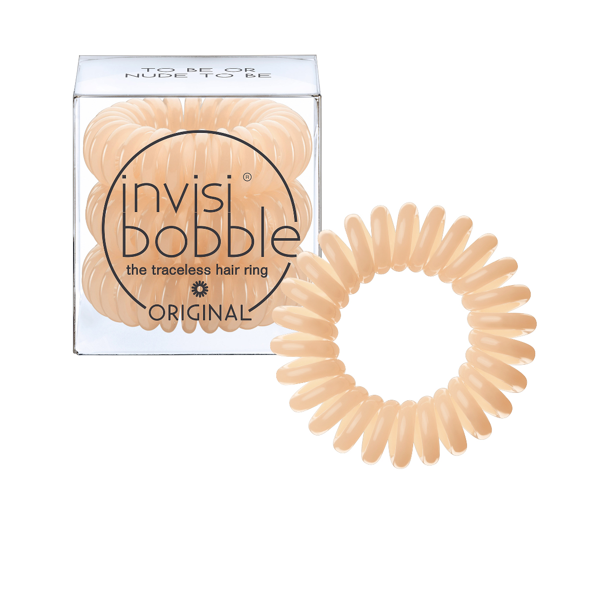 Invisibobble Резинка-браслет для волос Original To Be or Nude to Be3044 Invisibobble Резинка-браслет для волос Original To Be or Nude to Be3044Все любят естественный макияж, так почему бы не продолжить эту тему и на волосах? Пастельный оттенок invisibobble to be or nude to be из коллекции ORIGINAL вам в помощь! Долгожданный цвет для блондинок в коллекции. В коллекцию ORIGINAL вошли наиболее популярные цвета резинок-браслетов, а также новые цвета для создания безупречного образа на каждый день. Резинки-браслеты invisibobble подходят для всех типов волос, надежно фиксируют причёску, не оставляют заломов и не вызывают головную боль благодаря неравномерному распределению давления на волосы. Кроме того, они не намокают и не вызывают аллергию при контакте с кожей, поскольку изготовлены из искусственной смолы.