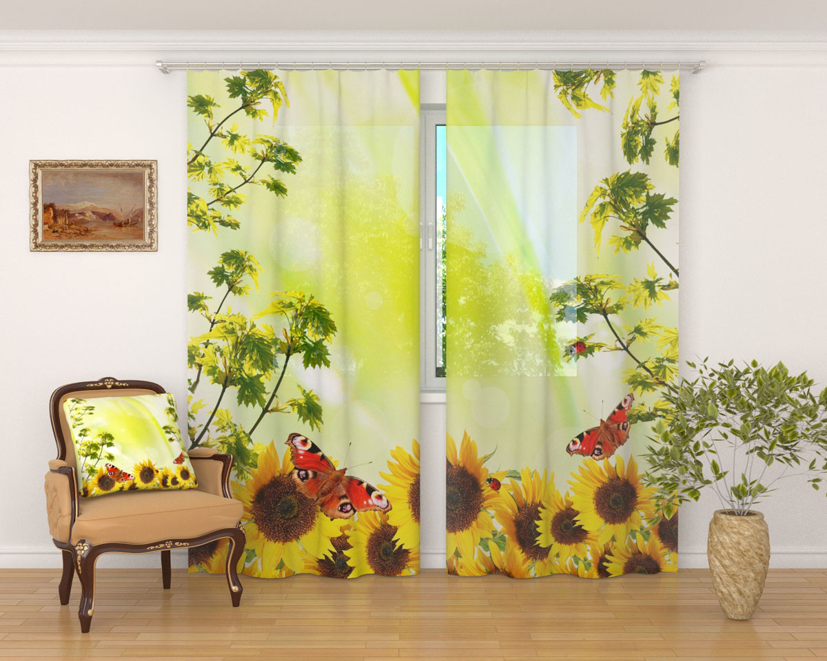 Комплект фототюлей Сирень Лужайка, на ленте, высота 260 см02972-ФТ-ВЛ-001 Комплект фототюлей Сирень Лужайка, на ленте, высота 260 см02972-ФТ-ВЛ-001Фототюль Сирень Лужайка из легкой парящей ткани - вуали - благодаря своей прозрачности позволяет создать в комнате уютную атмосферу, отлично дополняет украшение любого окна. Ткань хорошо держит форму, не требует специального ухода. Яркая и чёткая картинка будет радовать вас каждый день. Крепление на карниз при помощи шторной ленты на крючки. В комплекте: 2 тюля. Ширина полотна: 145 см. Высота полотна: 260 см. Рекомендации по уходу: стирка при 30 градусах, гладить при температуре до 110 градусов. Изображение на мониторе может немного отличаться от реального.