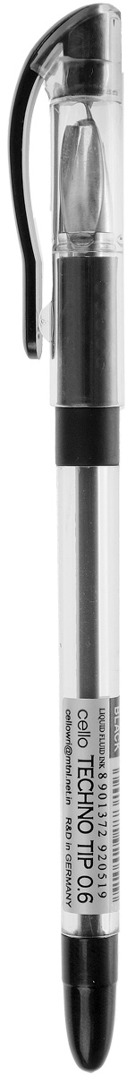 Cello Шариковая ручка Techno tip черная72523WD Cello Шариковая ручка Techno tip черная72523WDШариковая ручка Cello Techno tip - это функциональная и удобная письменная принадлежность, разработанная в Германии, которая прекрасно подойдет и взрослым, и детям. Ручка имеет прозрачный цилиндрический корпус, который позволяет видеть запас чернил. Она обладает специальной подушечкой для пальцев из антибактериального каучука, которая создает дополнительный комфорт.Стреловидный пишущий узел обеспечивает идеальную тонкую линию письма.