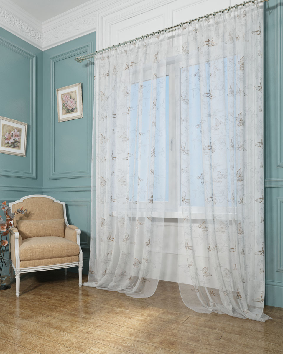 Комплект тюлей Сирень Бабочки, на ленте, высота 260 см01677-ФТ-ВЛ-001 Комплект тюлей Сирень Бабочки, на ленте, высота 260 см01677-ФТ-ВЛ-001Тюль Сирень из легкой парящей ткани - вуали - благодаря своей прозрачности позволяет создать в комнате уютную атмосферу, отлично дополняет украшение любого окна. Ткань хорошо держит форму, не требует специального ухода. Крепление на карниз при помощи шторной ленты на крючки. В комплекте: 2 тюля. Ширина полотна: 145 см. Высота полотна: 260 см. Рекомендации по уходу: стирка при 30 градусах, гладить при температуре до 110 градусов. Изображение на мониторе может немного отличаться от реального.
