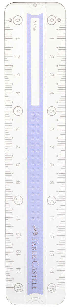 Faber-Castell Линейка Grip 15 см цвет фиолетовый171016_фиолетовый Faber-Castell Линейка Grip 15 см цвет фиолетовый171016_фиолетовыйЛинейка Grip на 15 см от немецкой компании Faber-Castell настолько прочная и удобная, что прекрасно подойдет как для школьного технического черчения, так и для более профессиональных измерительных или чертёжных работ. Изделие выполнено из качественного прозрачного пластика и имеет закругленные углы. Линейка прекрасно подходит как для левшей, так и для правшей благодаря наличию двух шкал с делениями (обычной и обратной).