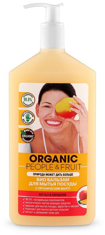 Бальзам-БИО для мытья посуды Organic People & Fruit, с органическим манго, 500 мл071-42-5996 Бальзам-БИО для мытья посуды Organic People & Fruit, с органическим манго, 500 мл071-42-5996Био бальзам с органическим манго - это самое нежное безопасное и эффективное моющее средство с ярким, тропическим ароматом, который мгновенно поднимет настроение. Отлично справляется с мытьем посуды, фруктов, овощей и детских игрушек. Прекрасно растворяет жир и удаляет различные загрязнения в холодной воде. До блеска очищает металлические столовые приборы, сковороды и кастрюли, не оставляя разводов. Увлажняет и питает кожу рук, предотвращая раздражение. Не содержит опасных химических веществ: Парабены, SLS, EDTA и NTA, Нефтепродукты, Фосфаты, Фталаты, Фенолы, Сульфаты, Формальдегид.