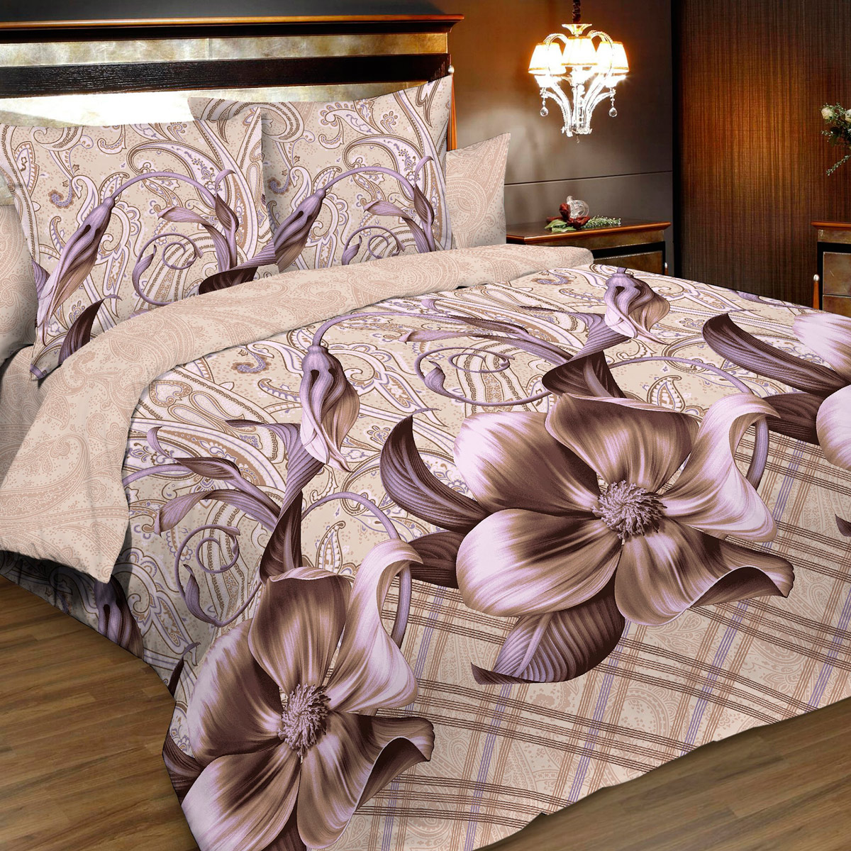 Комплект белья Letto, 2-спальный, наволочки 70х70, цвет: бежевый, коричневый. B181-4S03301004 Комплект белья Letto, 2-спальный, наволочки 70х70, цвет: бежевый, коричневый. B181-4S03301004Серия Letto «Традиция» выполнена из классической российской бязи, привычной для большинства российских покупательниц. Ткань плотная (125гр/м), используются современные устойчивые красители. Традиционная российская бязь выгодно отличается от импортных аналогов по цене, при том, что сама ткань и толще, меньше сминается и служит намного дольше. Рекомендуется перед первым использованием постирать, но не пересушивать. Применение кондиционера при стирке сделает такое постельное белье мягче и комфортней. Пододеяльник на молнии. Обращаем внимание, что расцветка наволочек может отличаться от представленной на фото.