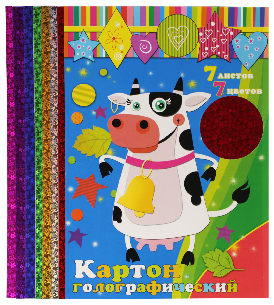 Феникс+ Голографический цветной картон 7 листов24394 Феникс+ Голографический цветной картон 7 листов24394Набор голографического цветного картона Феникс+ позволит создавать всевозможные аппликации и поделки. Набор включает 7 листов одностороннего картона формата А4 с покрытием из полипропиленовой пленки. Цвета в наборе: малиновый, фиолетовый, серебряный, желтый, зеленый, синий, красный. Такой картон может использоваться для упаковки, поделок, декорирования и других видов творчества.