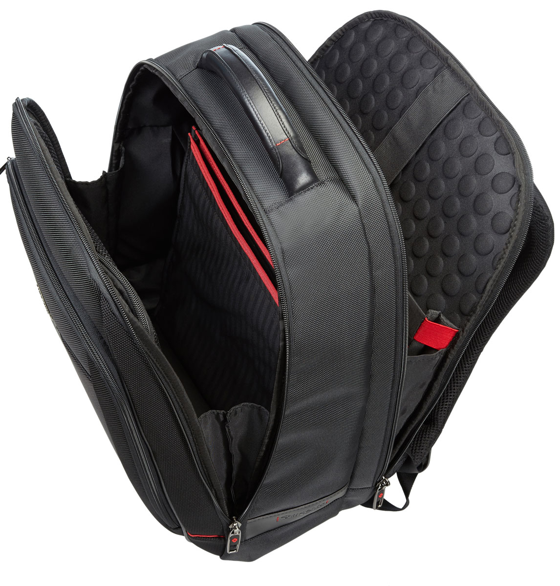 Рюкзак для ноутбука Samsonite, цвет: черный, 26,5 л, 38 х 19 х 48 смЛЦ0009 Рюкзак для ноутбука Samsonite, цвет: черный, 26,5 л, 38 х 19 х 48 смЛЦ0009Армированный нейлон из натуральной кожи наппа,специальные смягчённые отделения для ноутбука и планшета