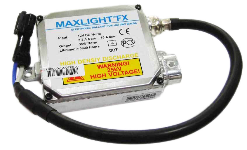 Блок высокого напряжения MaxLight FXBML 0FX 000-000 Блок высокого напряжения MaxLight FXBML 0FX 000-000Блок розжига (балласт) Maxlight FX предназначен для установки на автомобили с бортовым напряжением 12 V без изменения в штатной проводке. Блоки розжига (балласт) Maxlight FX имеют систему HDP - (High Direct Plus) для ламп ксенонового света. Интеллектуальная система HDP контролирует процесс подачи напряжения на лампу в зависимости от температуры воздуха и самой лампы, тем самым увеличивая срок службы всего комплекта.