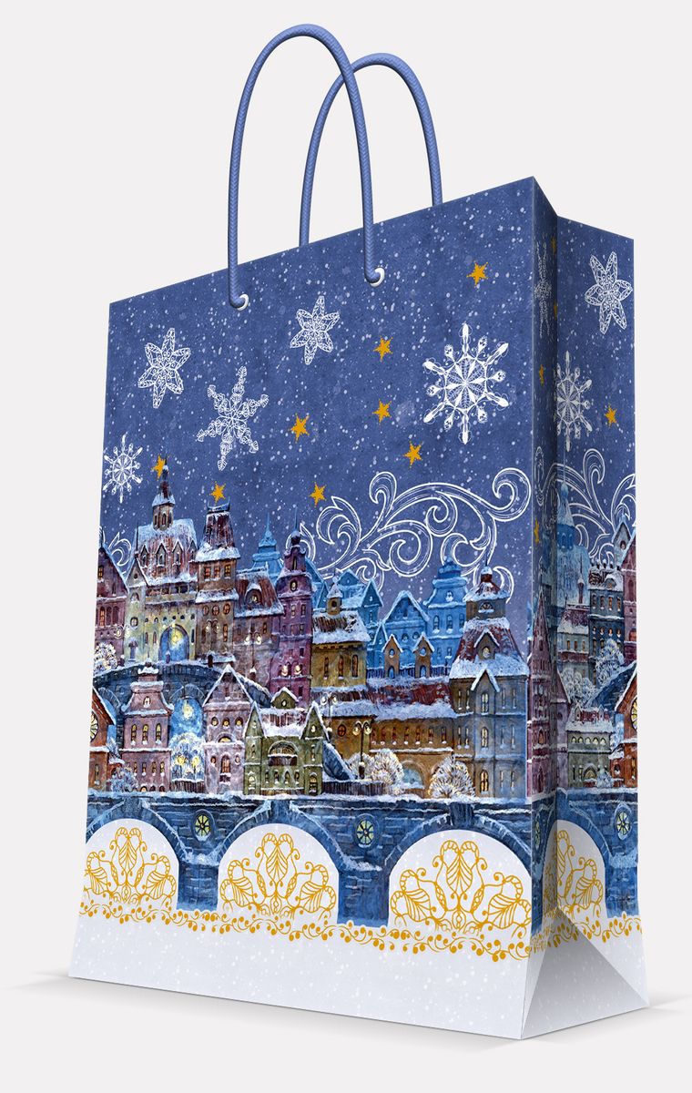 Пакет подарочный Magic Time Сказочный город, 26 х 32,4 х 12,7 см42008 Пакет подарочный Magic Time Сказочный город, 26 х 32,4 х 12,7 см42008Подарочный пакет Magic Time Сказочный город, изготовленный из плотной бумаги, станет незаменимым дополнением к выбранному подарку. Пакет выполнен с глянцевой ламинацией, что придает ему прочность, а изображению - яркость и насыщенность цветов. Для удобной переноски на пакете имеются две ручки из шнурков. Подарок, преподнесенный в оригинальной упаковке, всегда будет самым эффектным и запоминающимся. Окружите близких людей вниманием и заботой, вручив презент в нарядном, праздничном оформлении. Плотность бумаги: 140 г/м2.