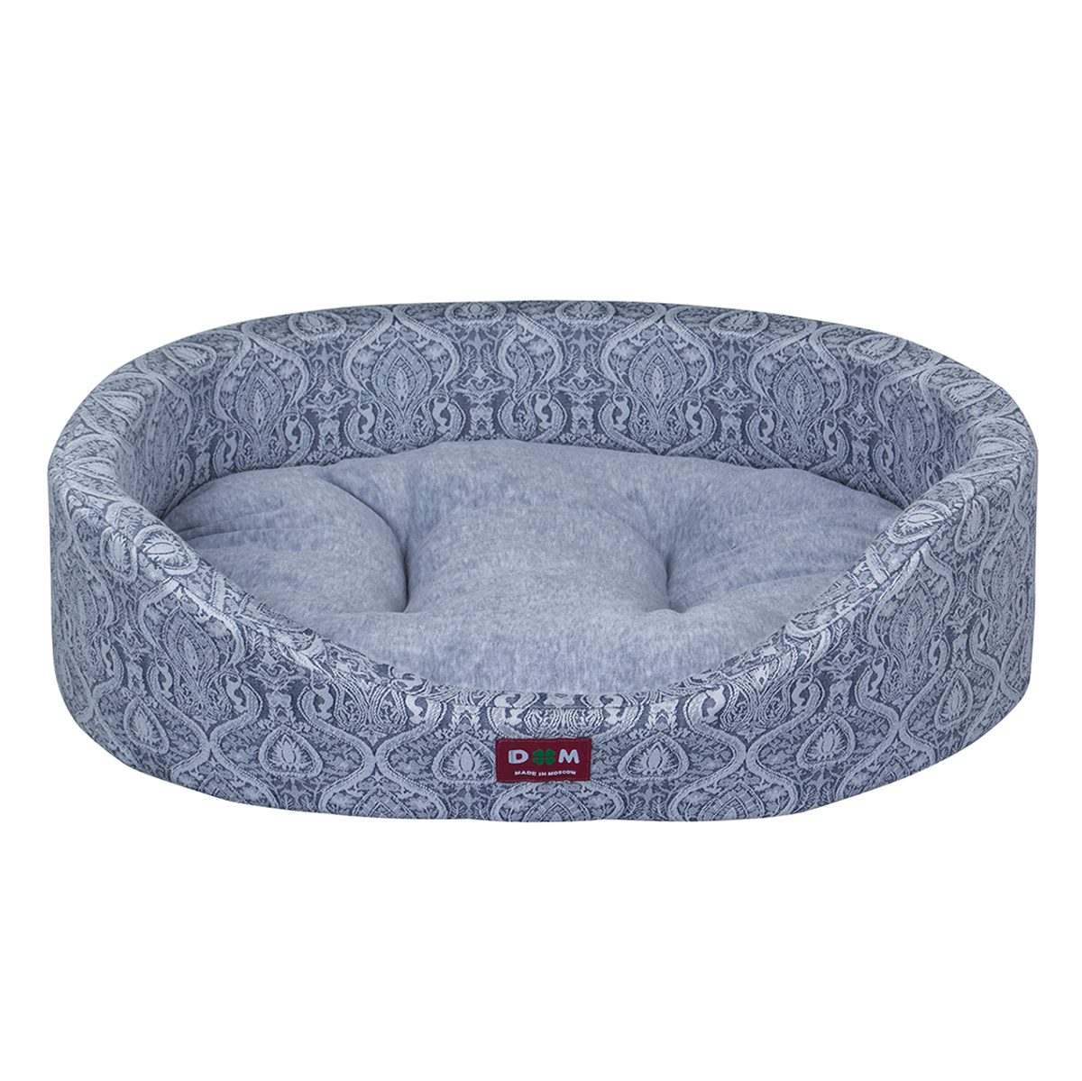 Лежак для животных Dogmoda Дуэт, цвет: серо-голубой, 60 x 48 x 12 смDM-160278-2 Лежак для животных Dogmoda Дуэт, цвет: серо-голубой, 60 x 48 x 12 смDM-160278-2Лежак для животных Dogmoda Дуэт прекрасно подойдет для отдыха вашего домашнего питомца. Предназначен для собак мелких и средних пород и кошек. Изделие выполнено из жаккарда с изысканным узором, внутри - мягкий наполнитель из поролона, который обеспечивает комфорт и уют. Лежак снабжен съемной велюровой подушкой с холлофайбером внутри. Изделие имеет высокие бортики. Комфортный и уютный лежак обязательно понравится вашему питомцу, животное сможет там отдохнуть и выспаться. Высокий уровень комфорта, спокойный благородный цвет и мягкость сделают этот лежак любимым местом отдыха вашего питомца.