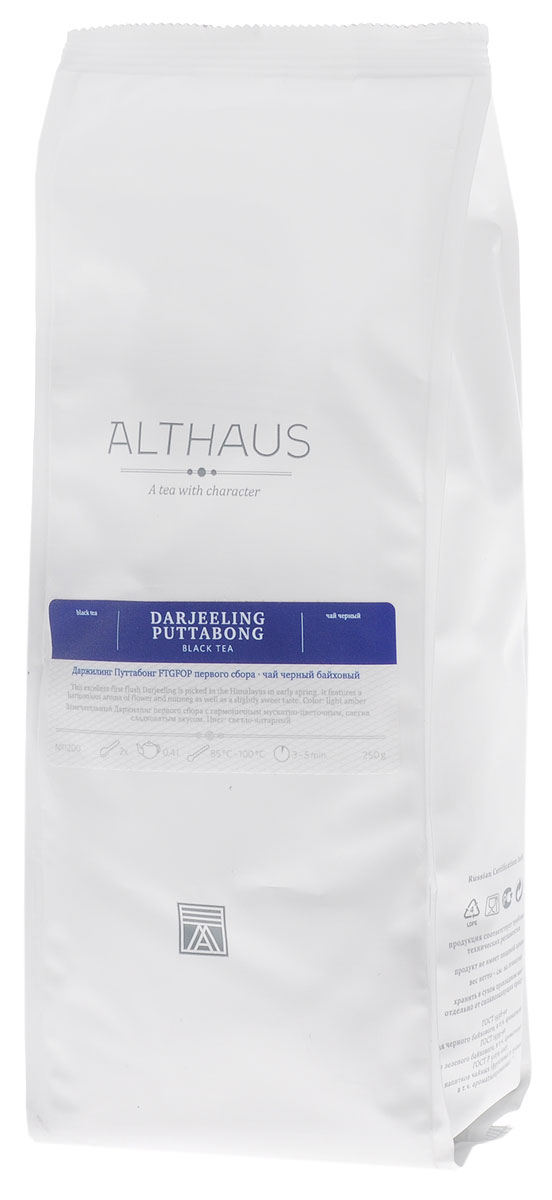 Althaus Darjeeling Puttabong FTGFOP черный листовой чай, 250 гTALTHL-L00074 Althaus Darjeeling Puttabong FTGFOP черный листовой чай, 250 гTALTHL-L00074Althaus Даржилинг Путтабонг FTGFOP — изысканный черный индийский чай, выращенный в знаменитом районе Даржилинг в предгорьях Гималаев. Маркировка FTGFOP (Finest Tippy Golden Flowery Orange Pekoe) указывает на прекрасный крупнолистовой чай высшего качества с большим количеством типсов. Его красивые листочки окрашены в мягкие оттенки, от светло-зеленого до кофейно-коричневого. Сухие чаинки раскрывают фруктово-зеленый аромат с насыщенной нотой сладких экзотических пряностей. Даржилинг Путтабонг обладает гармоничным цветочным, слегка сладковатым вкусом и легким мускатным букетом. В нем чувствуется и лесная смолисто-терпкая нотка и необычайная легкость, которая перерастает в теплое звучание спелых фруктов. Утонченный аромат скрывает в себе бархатистый оттенок миндаля, медовую сладость и свежесть. Даржилинг Путтабонг собран ранней весной. Первый сбор (first flush) Даржилинга особенно нежен и мягок, и пользуется большой популярностью среди ценителей. Этот чай...