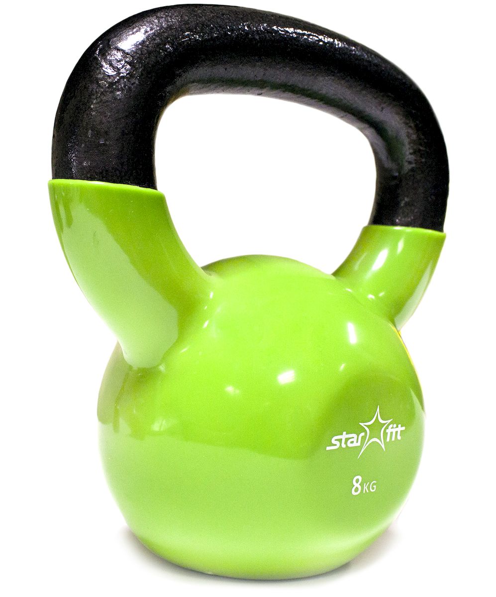 Гиря Starfit DB-401, виниловая, цвет: зеленый, черный, 8 кгУТ-00007105 Гиря Starfit DB-401, виниловая, цвет: зеленый, черный, 8 кгУТ-00007105Гиря с виниловым покрытием Star Fit DB-401 не царапает пол и создает меньше шума при падении. Изделие изготовлено из чугуна. Данная модель имеет индивидуальный дизайн и приятное яркое цветовое решение. Гиря используется в фитнесе, бодибилдинге, функциональном тренинге, лечебной физкультуре, беге и других спортивных дисциплинах. Вес: 8 кг.