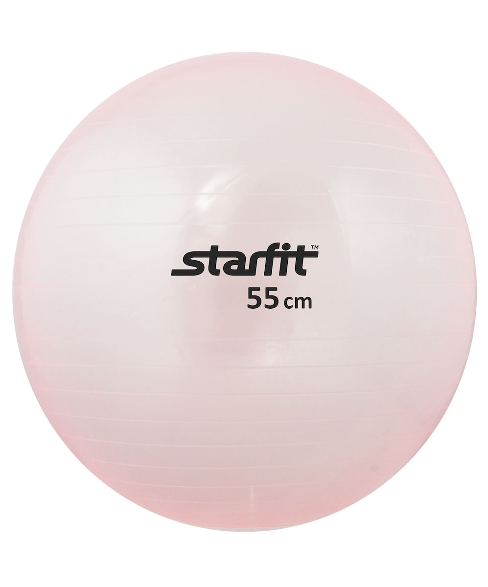 Мяч гимнастический Starfit, цвет: прозрачный, розовый, диаметр 55 смУТ-00009048 Мяч гимнастический Starfit, цвет: прозрачный, розовый, диаметр 55 смУТ-00009048Гимнастический мяч Star Fit является универсальным тренажером для всех групп мышц, помогает развить гибкость, исправить осанку, снимает чувство усталости в спине. Предназначен для гимнастических и медицинских целей в лечебных упражнениях. Прекрасно подходит для использования в домашних условиях. Данный мяч можно использовать для реабилитации после травм и операций, восстановления после перенесенного инсульта, стимуляции и релаксации мышечных тканей, улучшения кровообращения, лечении и профилактики сколиоза, при заболеваниях или повреждениях опорно- двигательного аппарата.