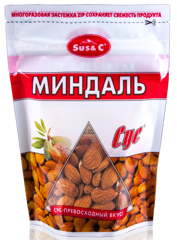 Сус миндаль сушеный, 150 г006-0008 Сус миндаль сушеный, 150 г006-0008Миндаль содержит белок, кальций, железо, фосфор, цинк, медь, марганец, железо, витамины группы В и витамин Е, способствующие улучшению обмена веществ. Миндаль особенно рекомендуется употреблять в пищу беременным женщинам. Этот орех улучшает зрение, очищает внутренние органы, полезен при астме, повышенном уровне холестерина и гипертонии.