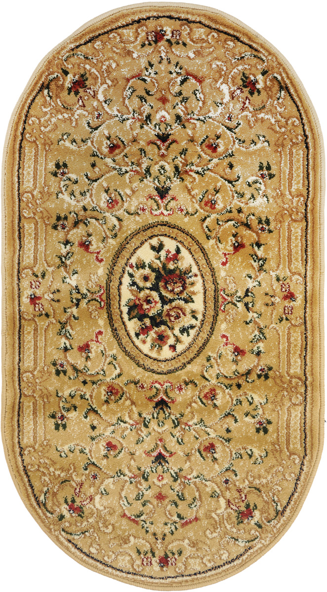 Ковер Kamalak Tekstil, овальный, 60 x 110 см. УК-0259УК-0259 Ковер Kamalak Tekstil, овальный, 60 x 110 см. УК-0259УК-0259Ковер Kamalak Tekstil изготовлен из прочного синтетического материала heat-set, улучшенного варианта полипропилена (эта нить получается в результате его дополнительной обработки). Полипропилен износостоек, нетоксичен, не впитывает влагу, не провоцирует аллергию. Структура волокна в полипропиленовых коврах гладкая, поэтому грязь не будет въедаться и скапливаться на ворсе. Практичный и износоустойчивый ворс не истирается и не накапливает статическое электричество. Ковер обладает хорошими показателями теплостойкости и шумоизоляции. Оригинальный рисунок позволит гармонично оформить интерьер комнаты, гостиной или прихожей. За счет невысокого ворса ковер легко чистить. При надлежащем уходе синтетический ковер прослужит долго, не утратив ни яркости узора, ни блеска ворса, ни упругости. Самый простой способ избавить изделие от грязи - пропылесосить его с обеих сторон (лицевой и изнаночной). Влажная уборка с применением шампуней и...