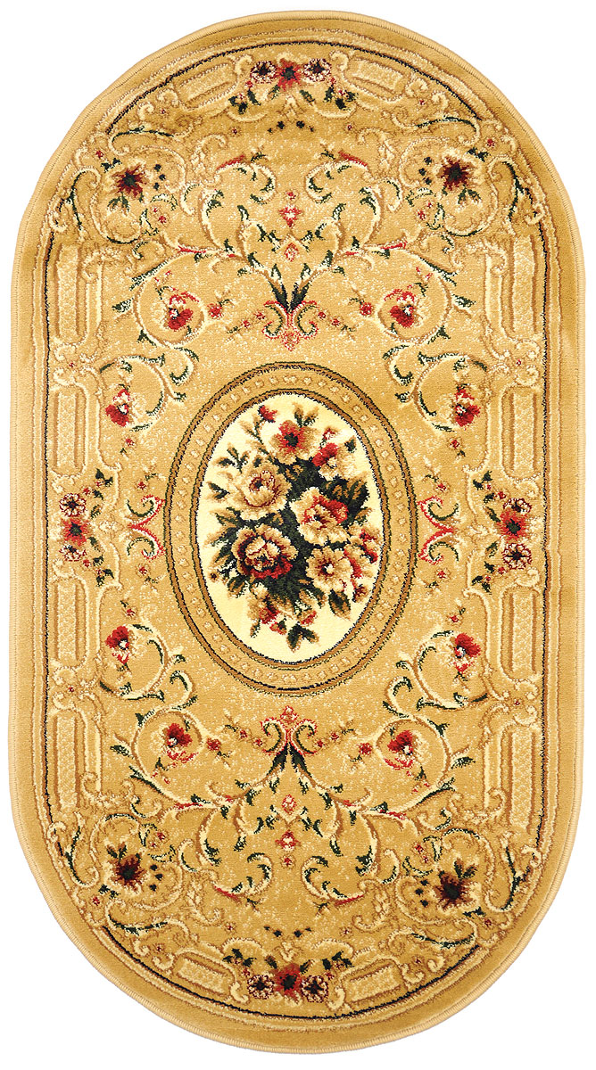 Ковер Kamalak Tekstil, овальный, 80 x 150 см. УК-0257УК-0257 Ковер Kamalak Tekstil, овальный, 80 x 150 см. УК-0257УК-0257Ковер Kamalak Tekstil изготовлен из прочного синтетического материала heat-set, улучшенного варианта полипропилена (эта нить получается в результате его дополнительной обработки). Полипропилен износостоек, нетоксичен, не впитывает влагу, не провоцирует аллергию. Структура волокна в полипропиленовых коврах гладкая, поэтому грязь не будет въедаться и скапливаться на ворсе. Практичный и износоустойчивый ворс не истирается и не накапливает статическое электричество. Ковер обладает хорошими показателями теплостойкости и шумоизоляции. Оригинальный рисунок позволит гармонично оформить интерьер комнаты, гостиной или прихожей. За счет невысокого ворса ковер легко чистить. При надлежащем уходе синтетический ковер прослужит долго, не утратив ни яркости узора, ни блеска ворса, ни упругости. Самый простой способ избавить изделие от грязи - пропылесосить его с обеих сторон (лицевой и изнаночной). Влажная уборка с применением шампуней и...