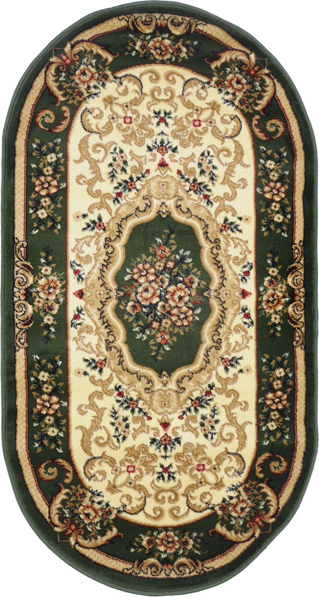 Ковер Kamalak Tekstil, овальный, 80 x 150 см. УК-0110UP110DF Ковер Kamalak Tekstil, овальный, 80 x 150 см. УК-0110UP110DFКовер Kamalak Tekstil изготовлен из прочного синтетического материала heat-set, улучшенного варианта полипропилена (эта нить получается в результате его дополнительной обработки). Полипропилен износостоек, нетоксичен, не впитывает влагу, не провоцирует аллергию. Структура волокна в полипропиленовых коврах гладкая, поэтому грязь не будет въедаться и скапливаться на ворсе. Практичный и износоустойчивый ворс не истирается и не накапливает статическое электричество. Ковер обладает хорошими показателями теплостойкости и шумоизоляции. Оригинальный рисунок позволит гармонично оформить интерьер комнаты, гостиной или прихожей. За счет невысокого ворса ковер легко чистить. При надлежащем уходе синтетический ковер прослужит долго, не утратив ни яркости узора, ни блеска ворса, ни упругости. Самый простой способ избавить изделие от грязи - пропылесосить его с обеих сторон (лицевой и изнаночной). Влажная уборка с применением шампуней и моющих средств не противопоказана. Хранить рекомендуется в свернутом рулоном виде.