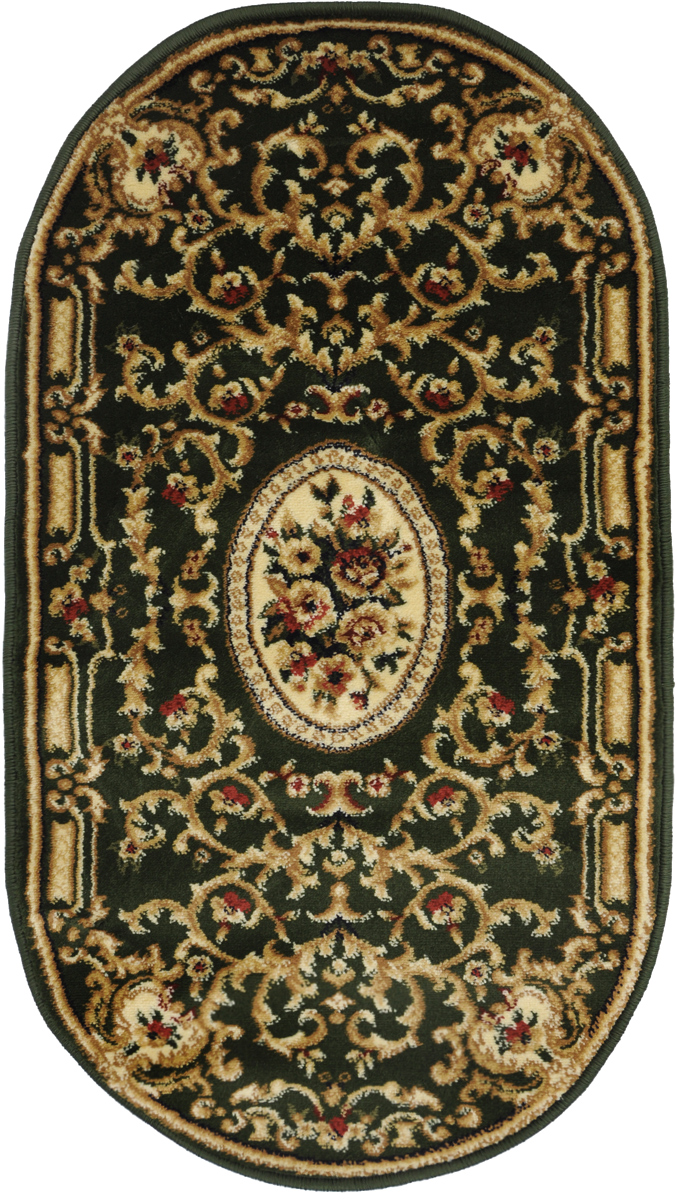 Ковер Kamalak Tekstil, овальный, 60 x 110 см. УК-02714680265007592 Ковер Kamalak Tekstil, овальный, 60 x 110 см. УК-02714680265007592Ковер Kamalak Tekstil изготовлен из прочного синтетического материала heat-set, улучшенного варианта полипропилена (эта нить получается в результате его дополнительной обработки). Полипропилен износостоек, нетоксичен, не впитывает влагу, не провоцирует аллергию. Структура волокна в полипропиленовых коврах гладкая, поэтому грязь не будет въедаться и скапливаться на ворсе. Практичный и износоустойчивый ворс не истирается и не накапливает статическое электричество. Ковер обладает хорошими показателями теплостойкости и шумоизоляции. Оригинальный рисунок позволит гармонично оформить интерьер комнаты, гостиной или прихожей. За счет невысокого ворса ковер легко чистить. При надлежащем уходе синтетический ковер прослужит долго, не утратив ни яркости узора, ни блеска ворса, ни упругости. Самый простой способ избавить изделие от грязи - пропылесосить его с обеих сторон (лицевой и изнаночной). Влажная уборка с применением шампуней и моющих средств не противопоказана. Хранить рекомендуется в свернутом рулоном виде.