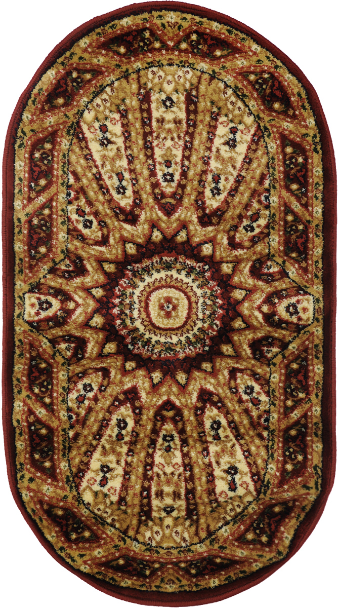 Ковер Kamalak Tekstil, овальный, 60 x 110 см. УК-0247УК-0247 Ковер Kamalak Tekstil, овальный, 60 x 110 см. УК-0247УК-0247Ковер Kamalak Tekstil изготовлен из прочного синтетического материала heat-set, улучшенного варианта полипропилена (эта нить получается в результате его дополнительной обработки). Полипропилен износостоек, нетоксичен, не впитывает влагу, не провоцирует аллергию. Структура волокна в полипропиленовых коврах гладкая, поэтому грязь не будет въедаться и скапливаться на ворсе. Практичный и износоустойчивый ворс не истирается и не накапливает статическое электричество. Ковер обладает хорошими показателями теплостойкости и шумоизоляции. Оригинальный рисунок позволит гармонично оформить интерьер комнаты, гостиной или прихожей. За счет невысокого ворса ковер легко чистить. При надлежащем уходе синтетический ковер прослужит долго, не утратив ни яркости узора, ни блеска ворса, ни упругости. Самый простой способ избавить изделие от грязи - пропылесосить его с обеих сторон (лицевой и изнаночной). Влажная уборка с применением шампуней и моющих средств не противопоказана. ...