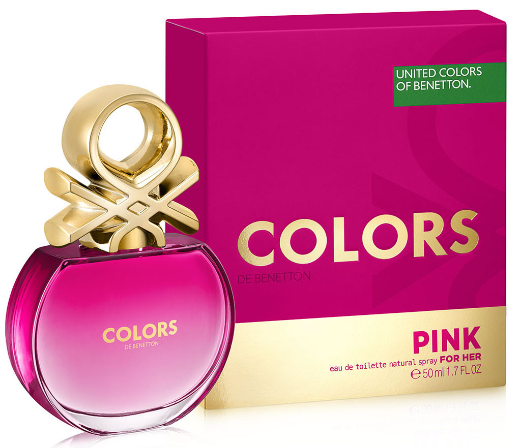 Benetton Colors PINK Туалетная вода, женская, 50 мл65107430 Benetton Colors PINK Туалетная вода, женская, 50 мл65107430Богатый аромат розы увлекает нас в соблазнительное, женственное цветочное сердце аромата, которое оттеняется освежающими и яркими верхними нотами итальянских цитрусов и маракуйи, придающими игривость и искристость. В базе аромата роскошное трио: чувственная ваниль, бархатный мускус и завораживающие ноты пачули, раскрывают характер аромата, который приглашает нас радоваться ярким цветам вокруг. Верхняя нота: Бергамот, Мандарин, Маракуйя Средняя нота: Апельсиновый цвет, Роза, Жасмин Шлейф: Благородный цветок розы, который создаёт женственный и романтичный нюанс Нанести на кожу, избегая попадания в глаза.