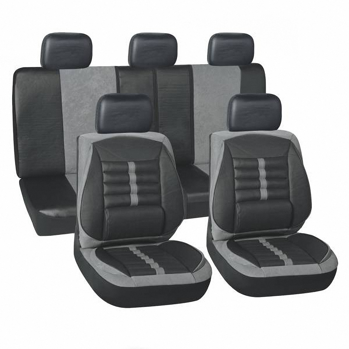 Чехлы автомобильные Skyway. S01301069S01301069 Чехлы автомобильные Skyway. S01301069S01301069Комплект классических универсальных автомобильных чехлов Skyway S01301069 изготовлен из искусственной кожи. Чехлы защитят обивку сидений от вытирания и выцветания. Благодаря структуре ткани, обеспечивается улучшенная вентиляция кресел, что позволяет сделать более комфортными долгое пребывание за рулем во время дальней поездки.
