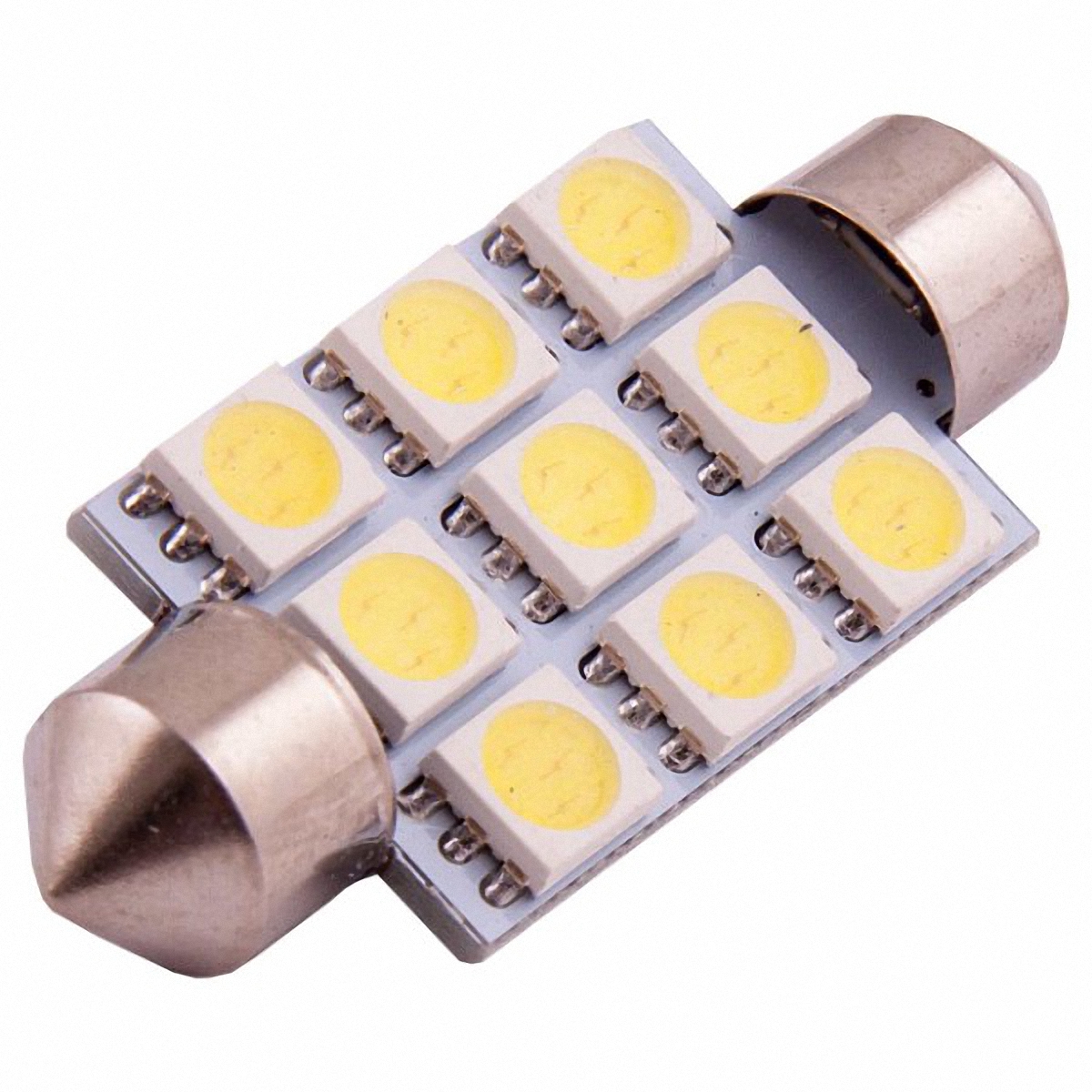 Skyway Автолампа диод T11 (C5W). SJ-9SMD-5050(Length 41mm)SJ-9SMD-5050(Length 41mm) Skyway Автолампа диод T11 (C5W). SJ-9SMD-5050(Length 41mm)SJ-9SMD-5050(Length 41mm)9 SMD диодов 1-контактная Белая