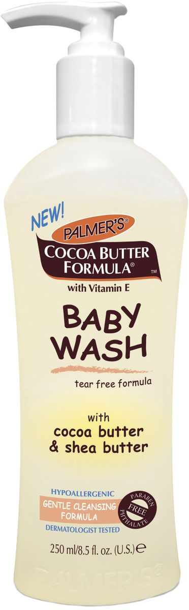 Palmers Гель для купания с маслом какао 250 мл4047-6 Palmers Гель для купания с маслом какао 250 мл4047-6Средство для купания мягко очищает и смягчает кожу ребенка с головы до кончиков пальцев. Ультра успокаивающая формула средства для купания сочетает в себе натуральные смягчающие компоненты такие как масло Какао, масло Ши, Витамин Е, с расслабляющей Лавандой и Ромашкой. Эта мягкая формула помогает очистить сухую и чувствительную кожу без агрессивных моющих средств, смягчить и защитить ее. Товар сертифицирован.