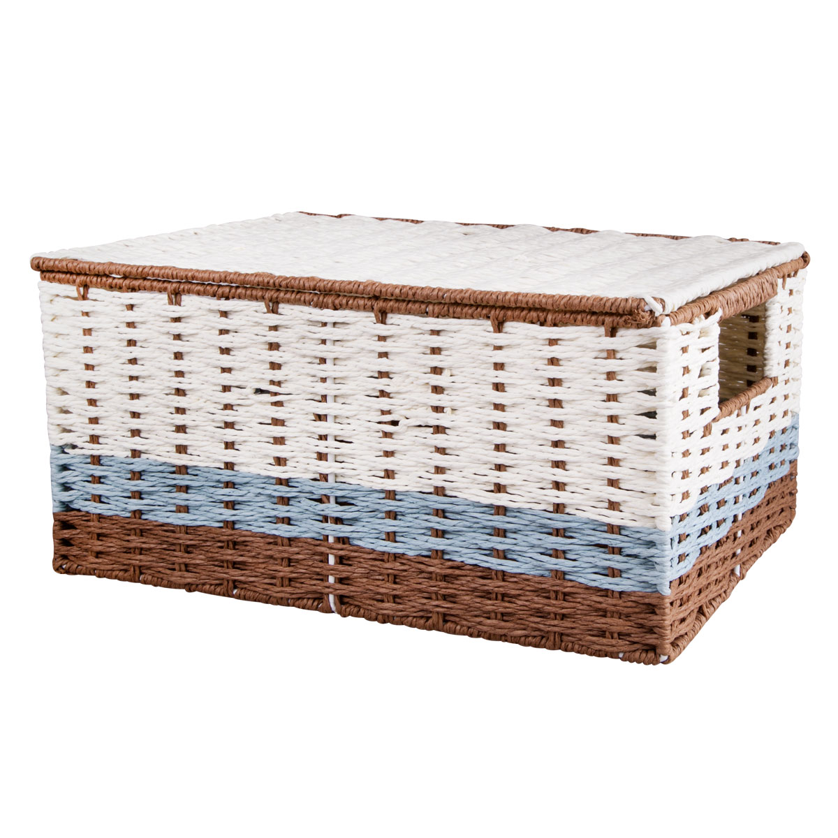 Корзина для хранения Miolla, с крышкой и ручками, 31 х 23 х 15 смBSK5-S Корзина для хранения Miolla, с крышкой и ручками, 31 х 23 х 15 смBSK5-SВместительная плетеная корзина для хранения Miolla - отличное решение для хранения. Корзина имеет жесткую конструкцию, снабжена ручками и крышкой. Подходит для хранения бытовых вещей, аксессуаров для рукоделия и других вещей дома и на даче. Экономьте полезное пространство своего дома, уберите ненужные вещи в удобную корзину и используйте ее для хранения дорогих сердцу вещей, которые нужно сберечь в целости и сохранности.