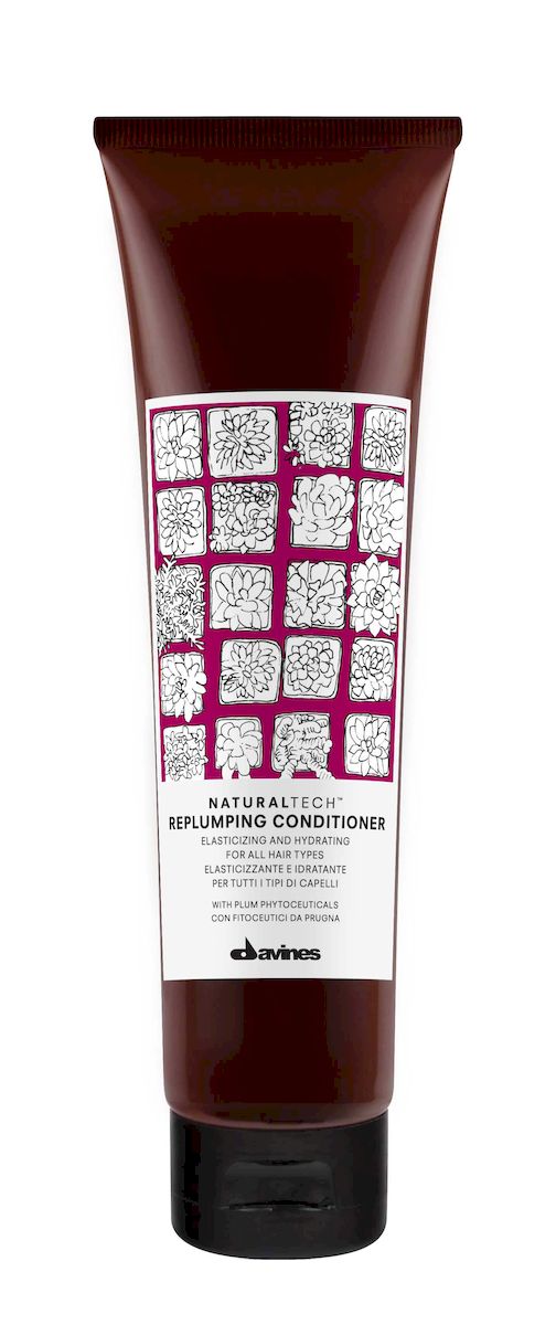 Davines Уплотняющий кондиционер New Natural Tech Replumping Conditioner, 150 мл71219 Davines Уплотняющий кондиционер New Natural Tech Replumping Conditioner, 150 мл71219Питающий и увлажняющий кондиционер. Придает волосам дополнительный объем, смягчает и увлажняет волосы. Закрывает чешуйки волос, что препятствует спутыванию и облегчает расчесывание. Фитоактивы сливы в составе защищают волосы на всех уровнях. Локоны становятся эластичными, блестящими и здоровыми. Антиоксиданты в составе препятствуют окислительным процессам, что сохраняет живость и подвижность волос.