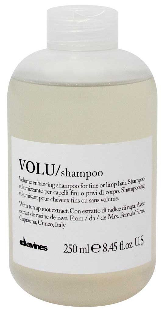 Davines Шампунь для придания объема волосам Essential Haircare New Volu Shampoo, 250 мл75052 Davines Шампунь для придания объема волосам Essential Haircare New Volu Shampoo, 250 мл75052Специальная серия для длинных или поврежденных волос. Активный экстракт капраунской репы восстанавливает и питает локоны. Богатая важными аминокислотами формула защищает локоны. Серин и глютаминовая кислота обеспечивают благоприятное воздействие на кудри, увеличивая их объем. Фосфор, железо, кальций и набор витаминов защищают волосы, придают им плотность. Не нагружает волосы.