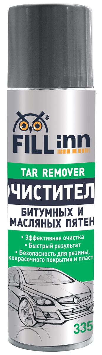 Очиститель битумных и масляных пятен Fill Inn, аэрозоль, 335 млFL015 Очиститель битумных и масляных пятен Fill Inn, аэрозоль, 335 млFL015Очищает следы гудрона, масла, древесных смол, битумных пятен и других трудно удаляемых загрязнений с кузова, стекол, фар, решетки радиатора, бампера и хромированных деталей автомобиля. Удаляет невидимые очаги загрязнений из пор и микротрещин. Не требует приложения дополнительных усилий благодаря входящим в состав поверхностно-активным компонентам, расщепляющим органические соединения. Легко эмульгируется водой и смывается, не оставляя жирных пятен.