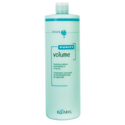 Kaaral Кондиционер-объем для тонких волос Purify Volume Conditioner, 1000 млkaaral1208 Kaaral Кондиционер-объем для тонких волос Purify Volume Conditioner, 1000 млkaaral1208Легкий и мощный ухаживающий SPA комплекс для создания объёма и кутикулярной защиты особенно тонких волос. Комбинация масла семян пенника лугового, состав которого обогащен жирными кислотами и гидролизованного коллагена, способствует восстановлению эластичности волос и придает им дополнительный объем, силу и блеск. Наличие летучей формы эфирного оливкового масла способствует качественному кондиционированию и защите кутикулы тонких волос без утяжеления.
