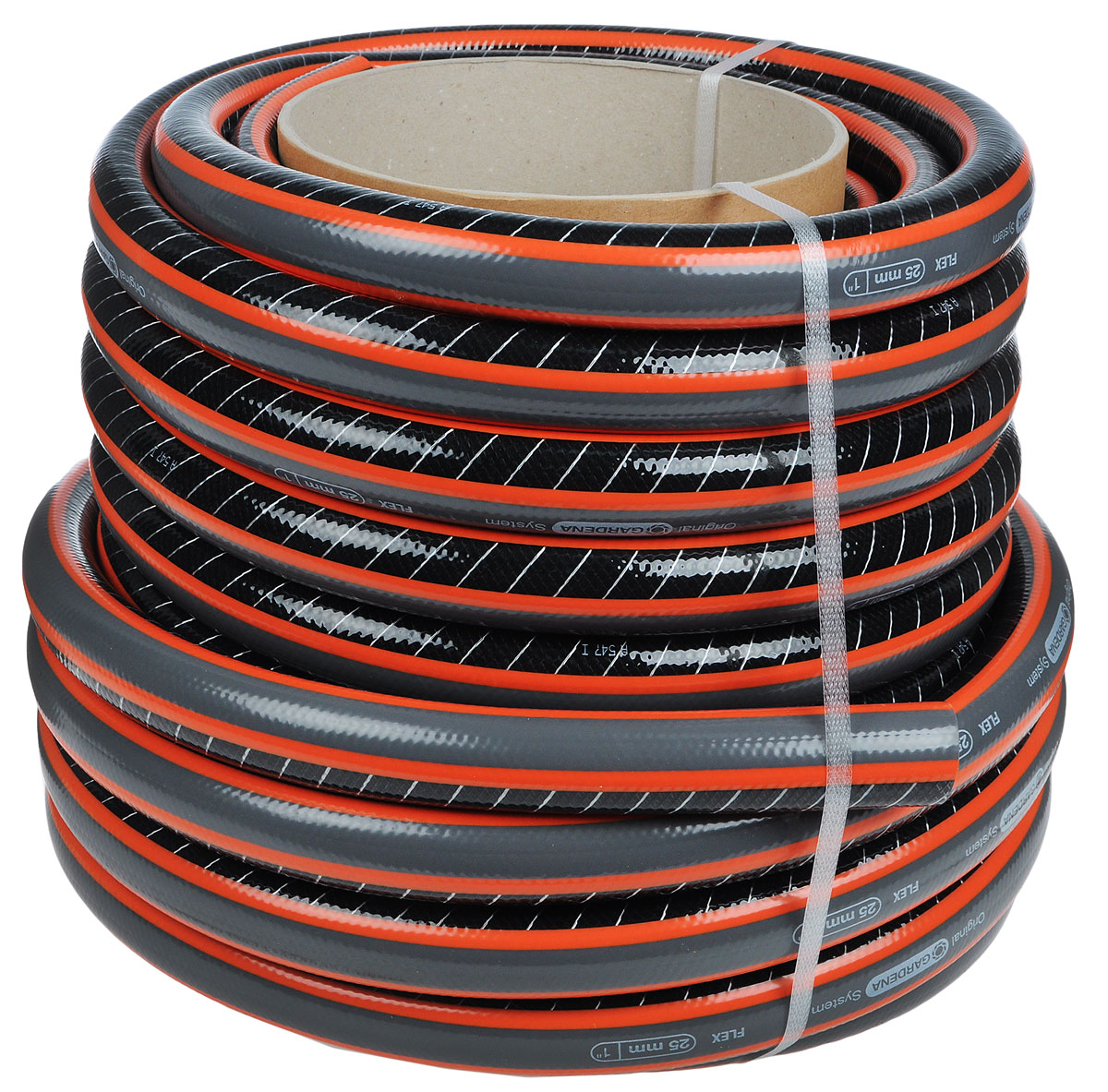 Шланг Gardena Flex, диаметр 25 мм, длина 25 м18057-22.000.00 Шланг Gardena Flex, диаметр 25 мм, длина 25 м18057-22.000.00Шланг Gardena Flex c ребристым профилем Power Grip для идеального соединения с коннектором базовой системы полива. Благодаря спиралевидному текстильному армированию, усиленному углеродными волокнами, шланг стал устойчивее к высокому давлению и сохранению формы. Шланг не содержит фталаты и тяжелые металлы и невосприимчив к УФ-излучению. Толстые стенки шланга обеспечивают длительный срок службы и безопасность использования. Длина шланга: 25 м. Диаметр шланга: 25 мм. Давление разрыва: 25 бар.