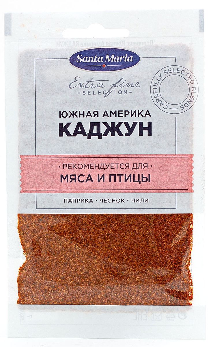 Santa Maria приправа Южная Америка Каджун, 18 г0120710 Santa Maria приправа Южная Америка Каджун, 18 г0120710Santa Maria Южная Америка Каджун подходит для тушения мяса, птицы, морепродуктов. Обваляйте кусочки мяса в приправе и жарьте на гриле или в духовке до готовности. Подавайте с лаймом, йогуртом и зеленым салатом.